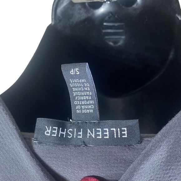 Eileen fisher long line cardigan jacket crinkle gray tencel lyocell small - Picture 7 of 7